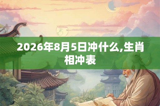 2026年8月5日冲什么,生肖相冲表