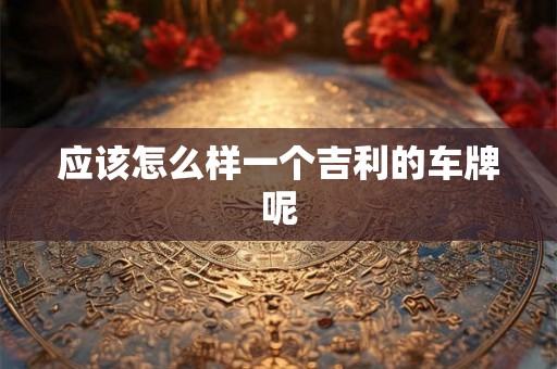 应该怎么样一个吉利的车牌呢 应该怎么样一个吉利的车牌呢