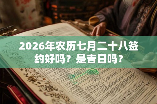 2026年农历七月二十八签约好吗？是吉日吗？