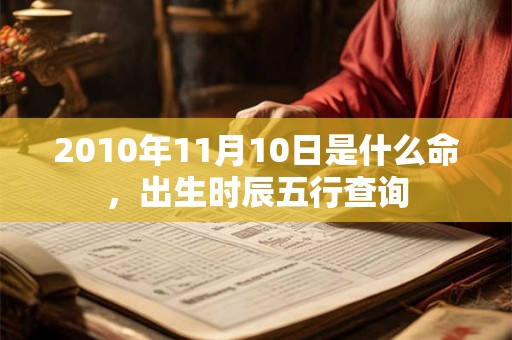 2010年11月10日是什么命，出生时辰五行查询