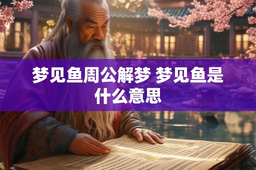 梦见鱼周公解梦 梦见鱼是什么意思
