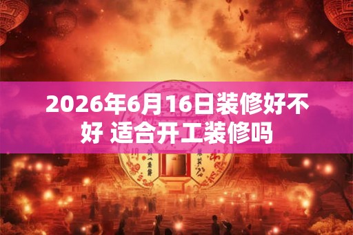 2026年6月16日装修好不好 适合开工装修吗 2026年6月16日装修好不好 适合开工装修吗