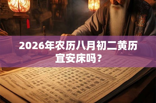 2026年农历八月初二黄历宜安床吗？
