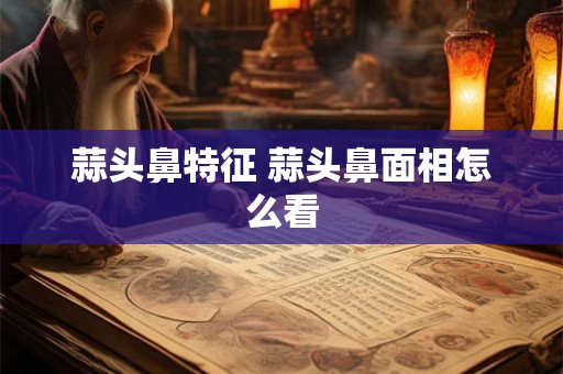蒜头鼻特征 蒜头鼻面相怎么看