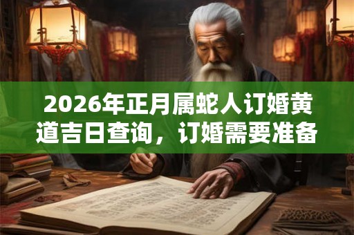 2026年正月属蛇人订婚黄道吉日查询，订婚需要准备什么？