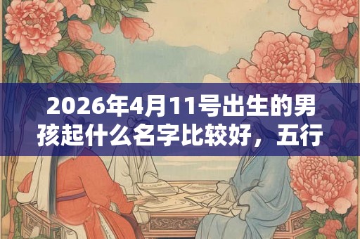 2026年4月11号出生的男孩起什么名字比较好，五行属什么