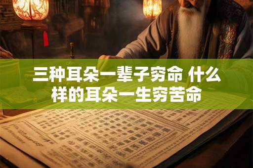三种耳朵一辈子穷命 什么样的耳朵一生穷苦命 三种耳朵一辈子穷命 什么样的耳朵一生穷苦命