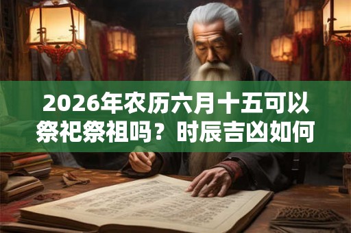 2026年农历六月十五可以祭祀祭祖吗?时辰吉凶如何? 2026年农历六月十五可以祭祀祭祖吗?时辰吉凶如何?