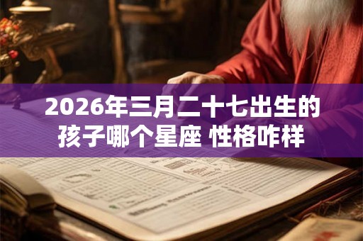 2026年三月二十七出生的孩子哪个星座 性格咋样