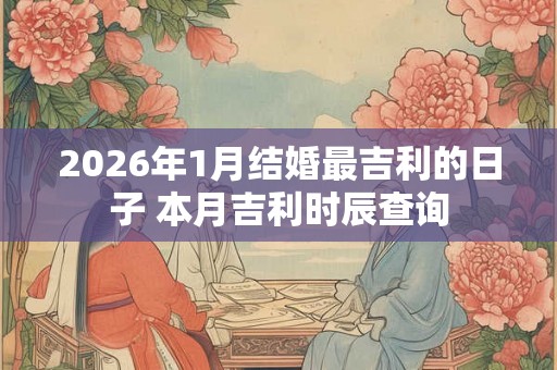 2026年1月结婚最吉利的日子 本月吉利时辰查询
