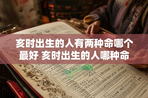 亥时出生的人有两种命哪个最好 亥时出生的人哪种命最佳 亥时出生的人有两种命哪个最好 亥时出生的人哪种命最佳