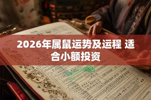 2026年属鼠运势及运程 适合小额投资