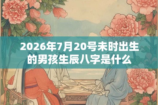 2026年7月20号未时出生的男孩生辰八字是什么