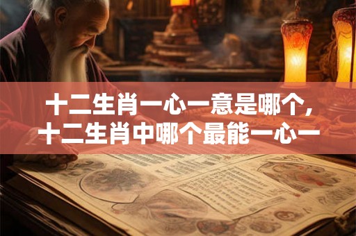 十二生肖一心一意是哪个,十二生肖中哪个最能一心一意？