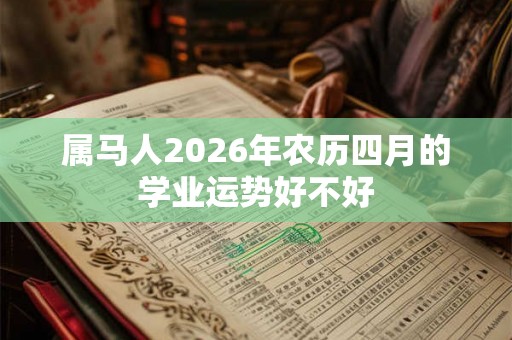 属马人2026年农历四月的学业运势好不好