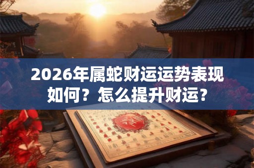 2026年属蛇财运运势表现如何?怎么提升财运? 2026年属蛇财运运势表现如何?怎么提升财运?