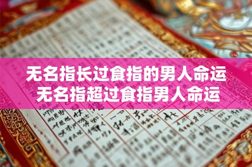 无名指长过食指的男人命运 无名指超过食指男人命运