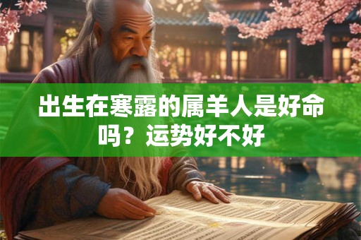 出生在寒露的属羊人是好命吗？运势好不好