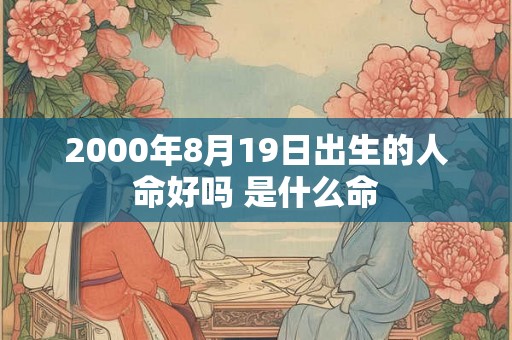 2000年8月19日出生的人命好吗 是什么命
