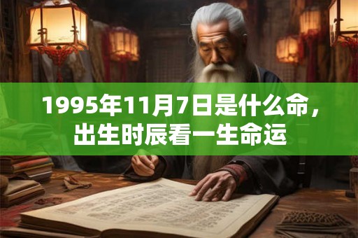 1995年11月7日是什么命，出生时辰看一生命运