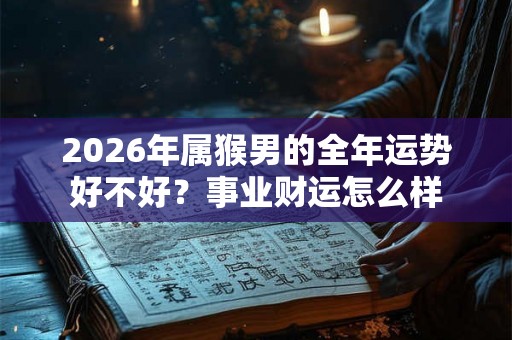 2026年属猴男的全年运势好不好？事业财运怎么样