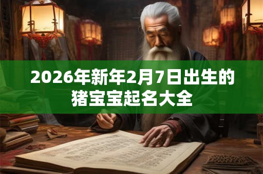 2026年新年2月7日出生的猪宝宝起名大全 2026年新年2月7日出生的猪宝宝起名大全