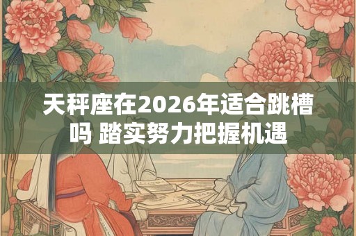 天秤座在2026年适合跳槽吗 踏实努力把握机遇