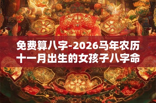 免费算八字-2026马年农历十一月出生的女孩子八字命好吗