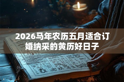 2026马年农历五月适合订婚纳采的黄历好日子