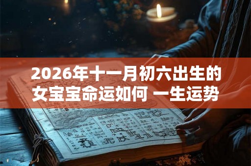 2026年十一月初六出生的女宝宝命运如何 一生运势咋样