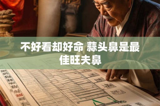 不好看却好命 蒜头鼻是最佳旺夫鼻