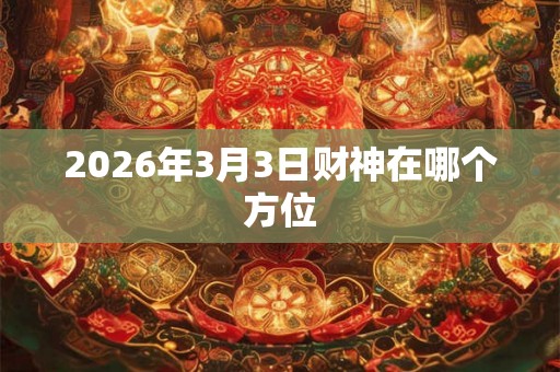 2026年3月3日财神在哪个方位