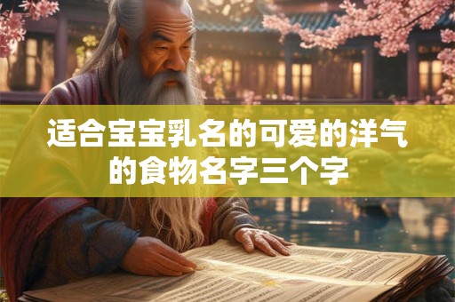 适合宝宝乳名的可爱的洋气的食物名字三个字