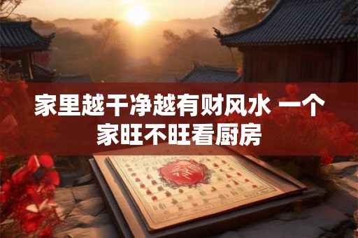 家里越干净越有财风水 一个家旺不旺看厨房