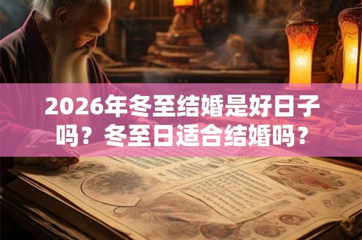 2026年冬至结婚是好日子吗？冬至日适合结婚吗？