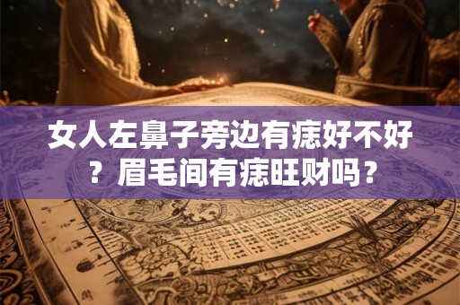 女人左鼻子旁边有痣好不好？眉毛间有痣旺财吗？