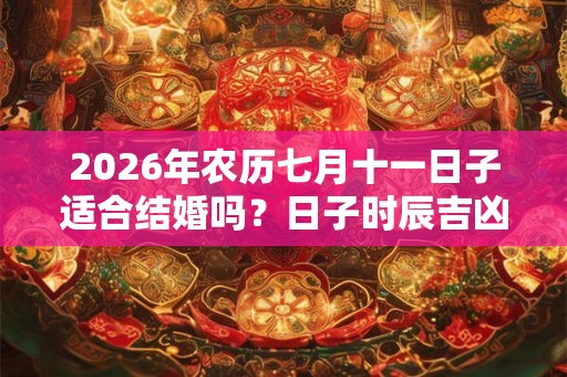 2026年农历七月十一日子适合结婚吗?日子时辰吉凶? 2026年农历七月十一日子适合结婚吗?日子时辰吉凶?