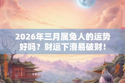 2026年三月属兔人的运势好吗？财运下滑易破财！