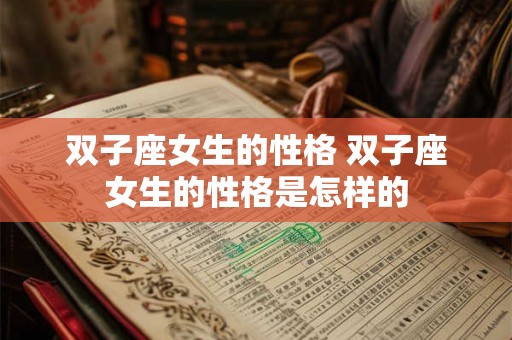 双子座女生的性格 双子座女生的性格是怎样的