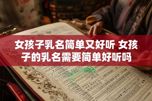 女孩子乳名简单又好听 女孩子的乳名需要简单好听吗