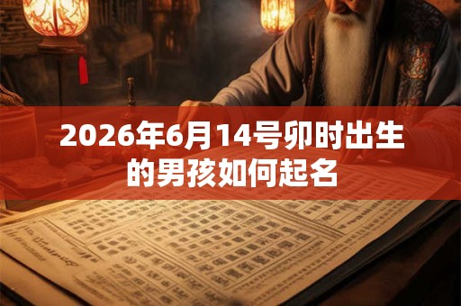 2026年6月14号卯时出生的男孩如何起名 2026年6月14号卯时出生的男孩如何起名