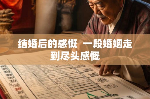 结婚后的感慨  一段婚姻走到尽头感慨