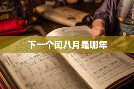 下一个闰八月是哪年