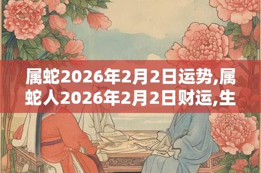 属蛇2026年2月2日运势,属蛇人2026年2月2日财运,生肖蛇2026年2月2日运势 属蛇2026年2月2日运势,属蛇人2026年2月2日财运,生肖蛇2026年2月2日运势