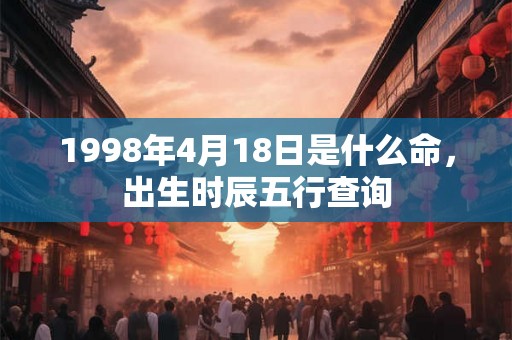 1998年4月18日是什么命，出生时辰五行查询