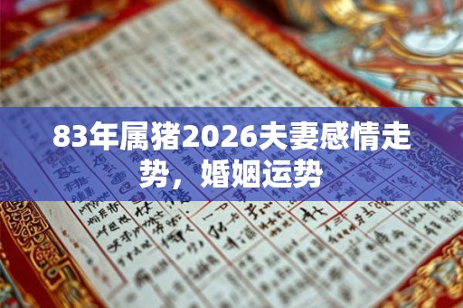 83年属猪2026夫妻感情走势，婚姻运势