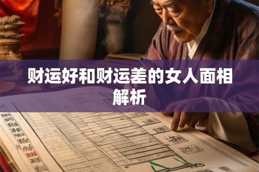 财运好和财运差的女人面相解析