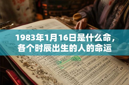 1983年1月16日是什么命,各个时辰出生的人的命运 1983年1月16日是什么命,各个时辰出生的人的命运