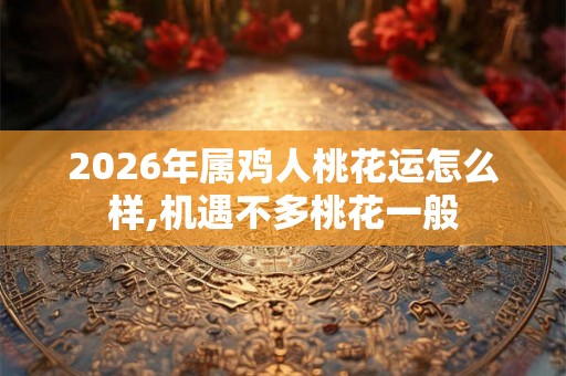 2026年属鸡人桃花运怎么样,机遇不多桃花一般