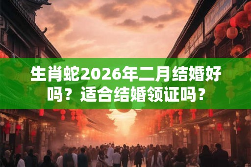 生肖蛇2026年二月结婚好吗？适合结婚领证吗？